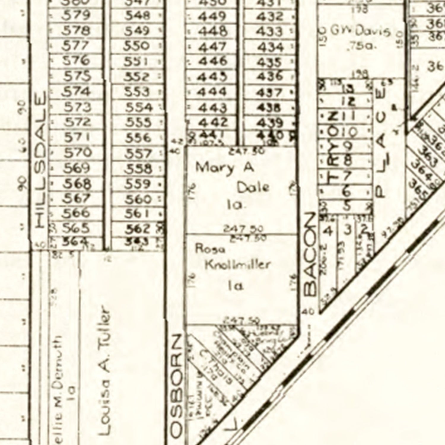 Vintage Map of Rossford, Ohio 1912