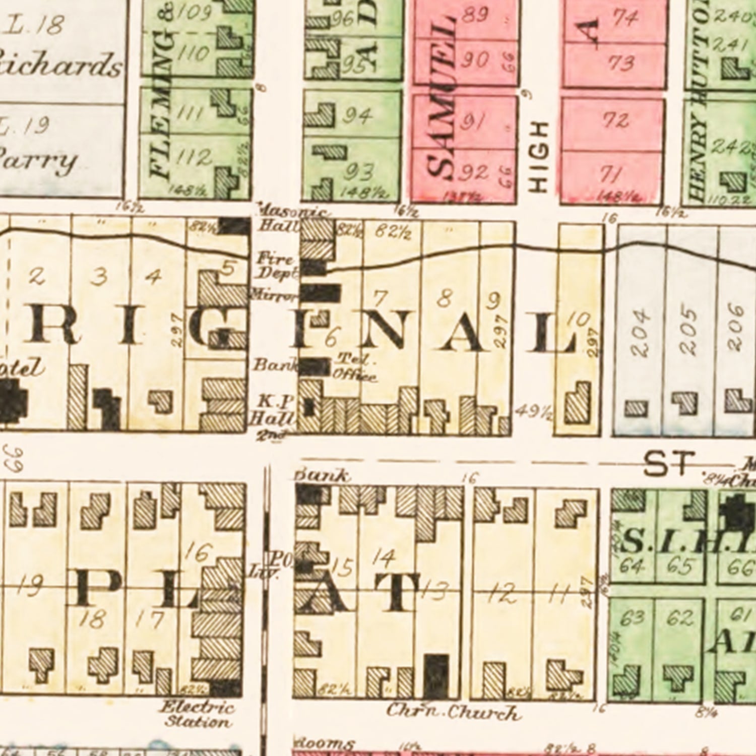 Vintage Map of New Paris, Ohio 1912