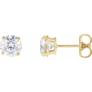 14K Yellow Gold 1 1/2 CTW Natural Diamond Earrings