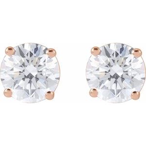 14K Rose Gold 1 1/2 CTW Natural Diamond Earrings – image 2
