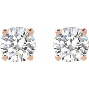 14K Rose Gold 1 CTW Lab-Grown Diamond Earrings – image 2