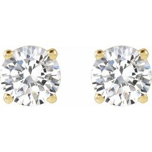 14K Yellow Gold 1 CTW Lab-Grown Diamond Earrings – image 2