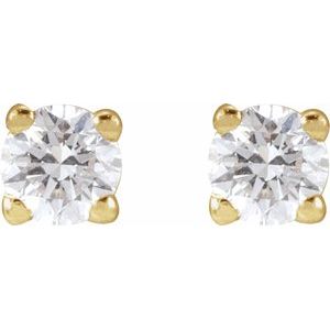 14K Yellow Gold 1/8 CTW Lab-Grown Diamond Earrings – image 2