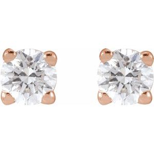 14K Rose Gold 1/8 CTW Lab-Grown Diamond Earrings – image 2
