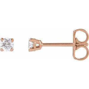 14K Rose Gold 1/8 CTW Lab-Grown Diamond Earrings