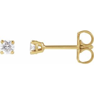 14K Yellow Gold 1/8 CTW Lab-Grown Diamond Earrings