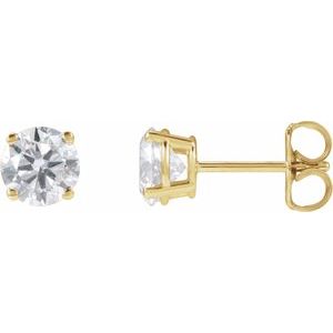 14K Yellow 1 1/4 CTW Lab-Grown Diamond Earrings