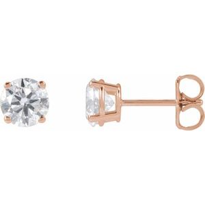 14K Rose Gold 1 1/4 CTW Lab-Grown Diamond Earrings