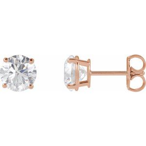 14K Rose 2 CTW Lab-Grown Diamond Earrings
