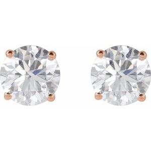 14K Rose 2 CTW Lab-Grown Diamond Earrings