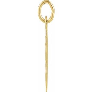 14K Yellow Gold 18x14 mm Four-Leaf Clover Charm/Pendant – image 2