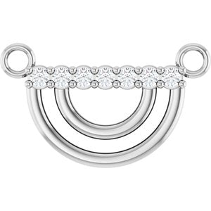 Platinum .05 CTW Lab-Grown Diamond Arch Necklace Center