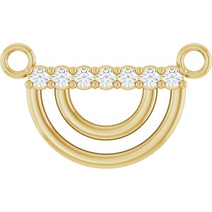 14K Yellow Gold .05 CTW Natural Diamond Arch Necklace Center