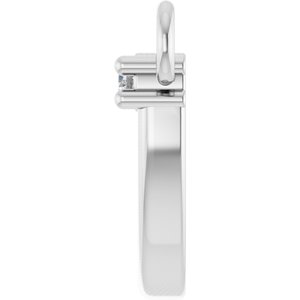14K White Gold .05 CTW Natural Diamond Arch Necklace Center