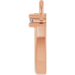 14K Rose Gold .05 CTW Natural Diamond Arch Necklace Center