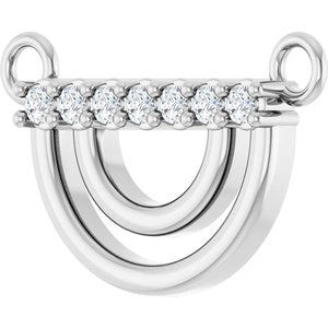 Platinum .05 CTW Lab-Grown Diamond Arch Necklace Center
