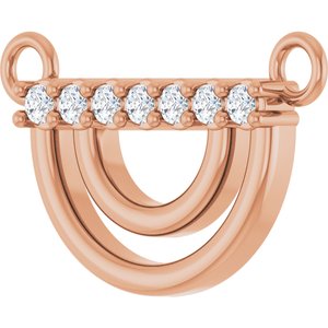 14K Rose Gold .05 CTW Lab-Grown Diamond Arch Necklace Center