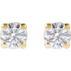 14K Yellow Gold 1/5 CTW Lab-Grown Diamond Earrings – image 2