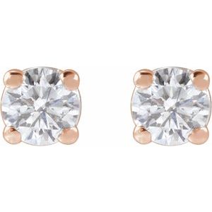 14K Rose Gold 1/5 CTW Lab-Grown Diamond Earrings – image 2