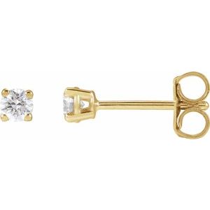 14K Yellow Gold 1/5 CTW Lab-Grown Diamond Earrings