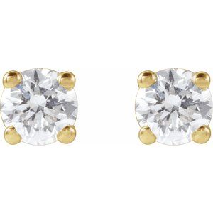 14K Yellow Gold 1/4 CTW Lab-Grown Diamond Earrings – image 2