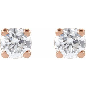 14K Rose Gold 1/4 CTW Lab-Grown Diamond Earrings