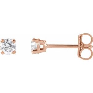 14K Rose Gold 1/4 CTW Lab-Grown Diamond Earrings