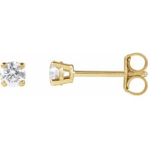14K Yellow Gold 1/4 CTW Lab-Grown Diamond Earrings