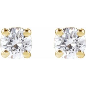 14K Yellow Gold 1/3 CTW Lab-Grown Diamond Earrings – image 2