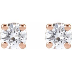 14K Rose Gold 1/3 CTW Lab-Grown Diamond Earrings – image 2