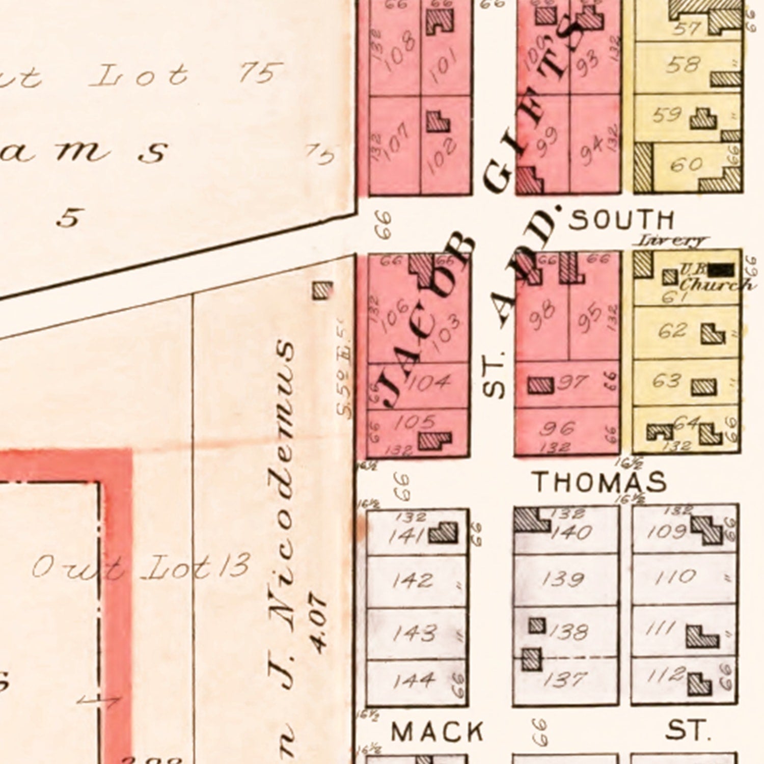 Vintage Map of Gratis, Ohio 1912