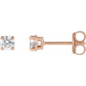 14K Rose Gold 1/3 CTW Lab-Grown Diamond Earrings