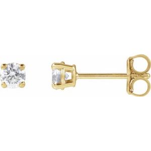 14K Yellow Gold 1/3 CTW Lab-Grown Diamond Earrings