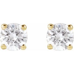 14K Yellow Gold 1/2 CTW Lab-Grown Diamond Earrings – image 2