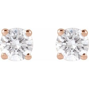 14K Rose Gold 1/2 CTW Lab-Grown Diamond Earrings – image 2