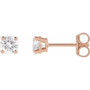 14K Rose Gold 1/2 CTW Lab-Grown Diamond Earrings