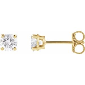 14K Yellow Gold 1/2 CTW Lab-Grown Diamond Earrings