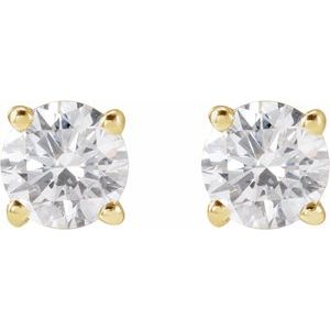 14K Yellow Gold 5/8 CTW Lab-Grown Diamond Stud Earrings – image 2