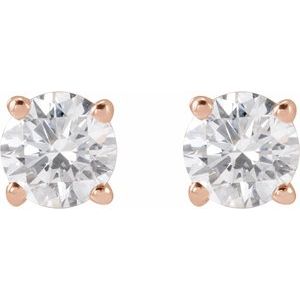 14K Rose Gold 5/8 CTW Lab-Grown Diamond Stud Earrings – image 2