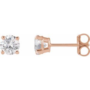 14K Rose Gold 5/8 CTW Lab-Grown Diamond Stud Earrings