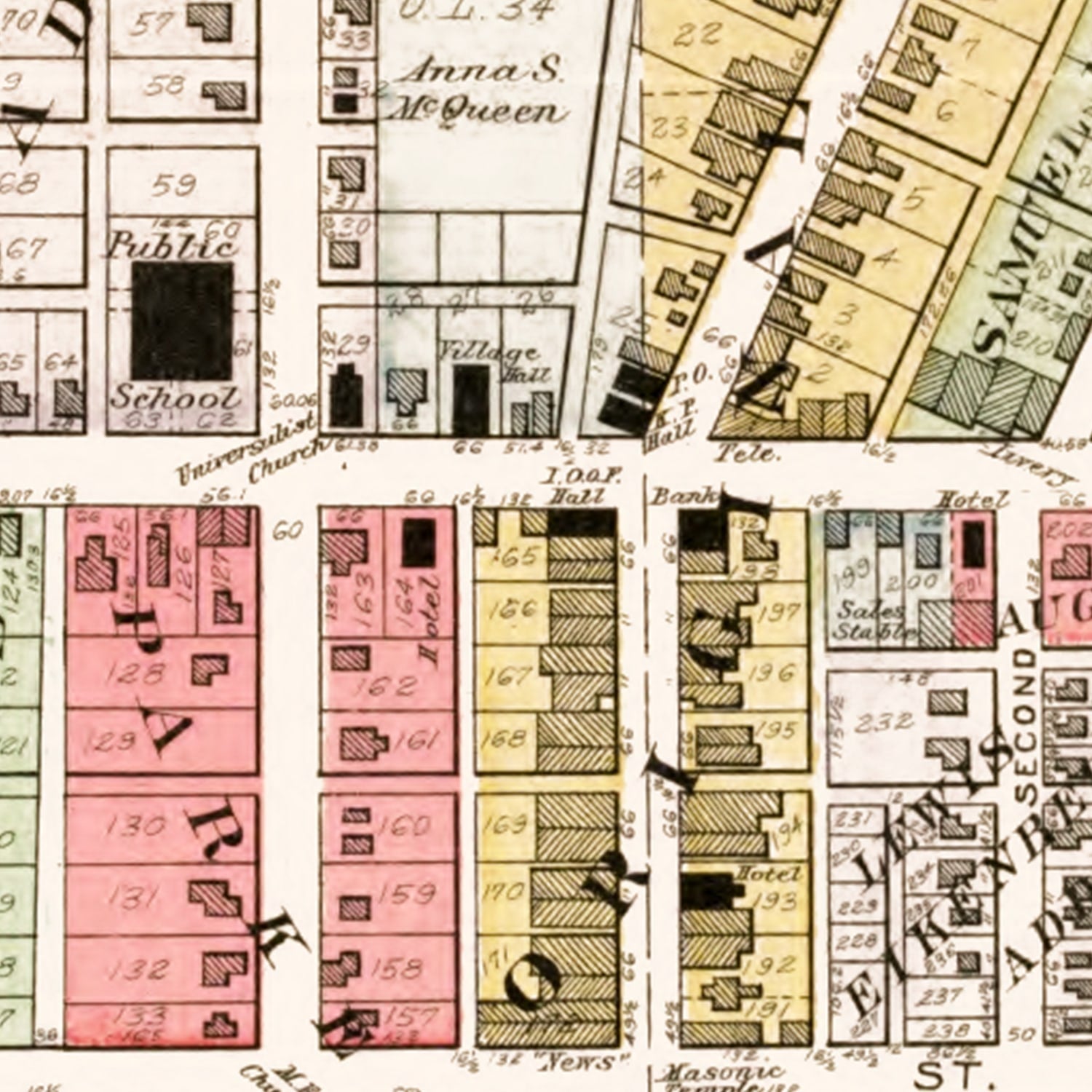 Vintage Map of Camden, Ohio 1912