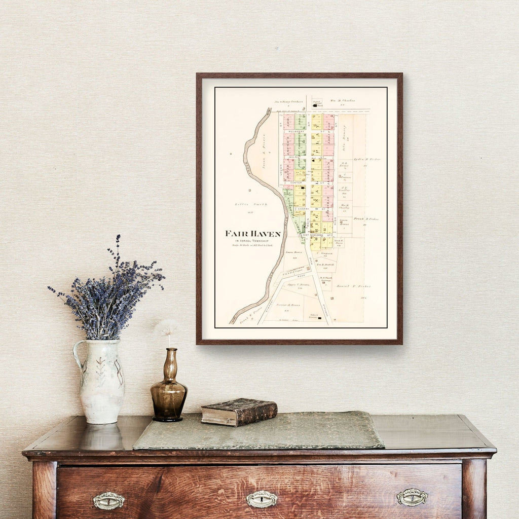 Vintage Map of Fair Haven, Ohio 1912