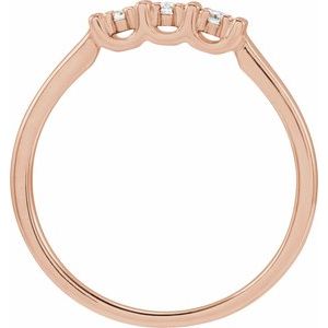 14K Rose Gold 1/6 CTW Natural Diamond Three-Stone Ring