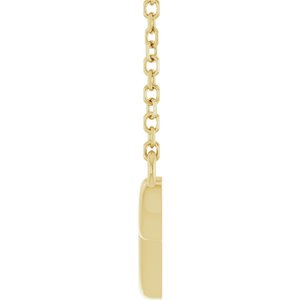 14K Yellow Freeform Bar 16" Necklace