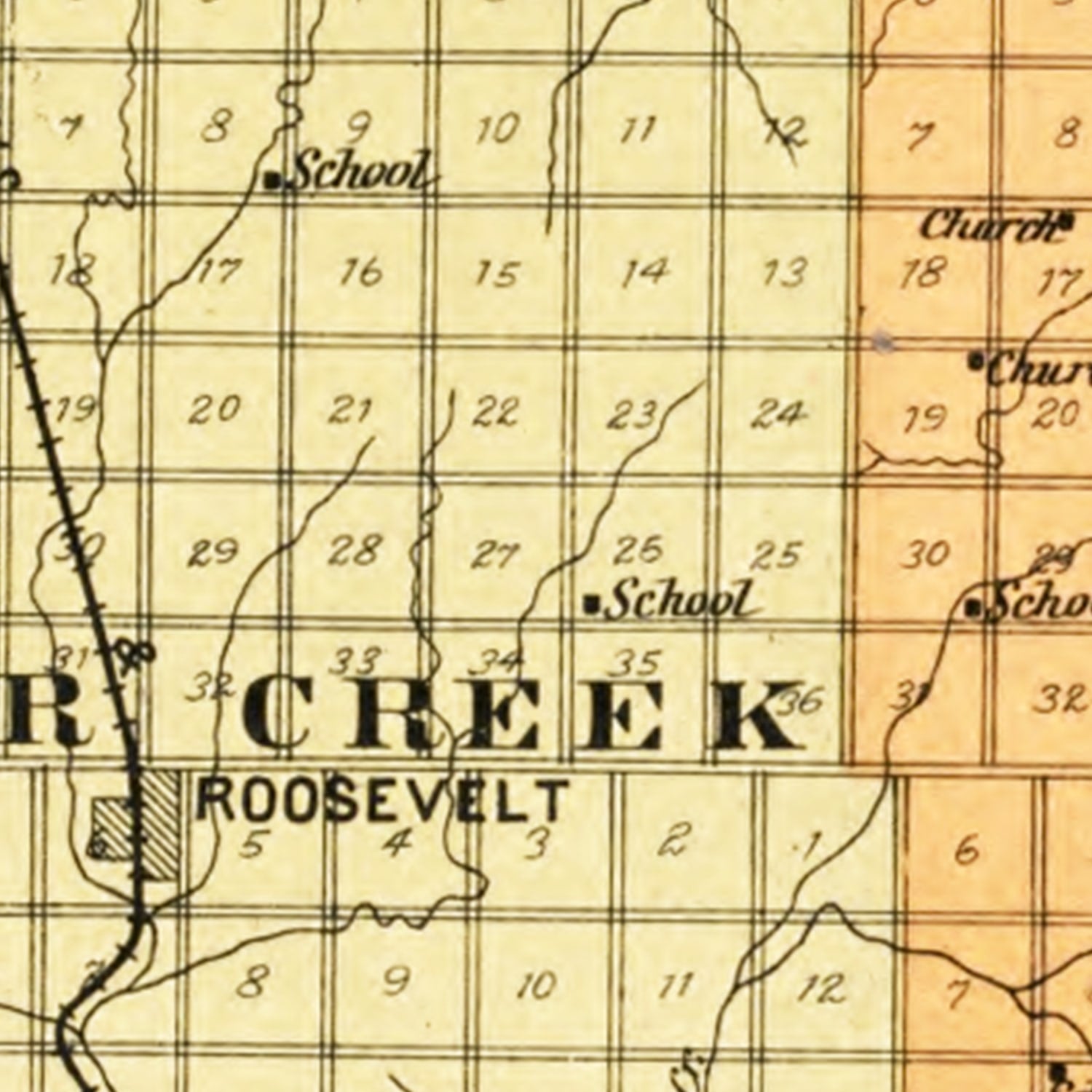 Vintage Map of Kiowa County, Oklahoma 1913