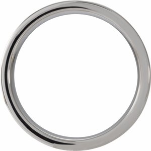 Tungsten Cypress Wood Inlay 6 mm Comfort-Fit Flat Band Size 7