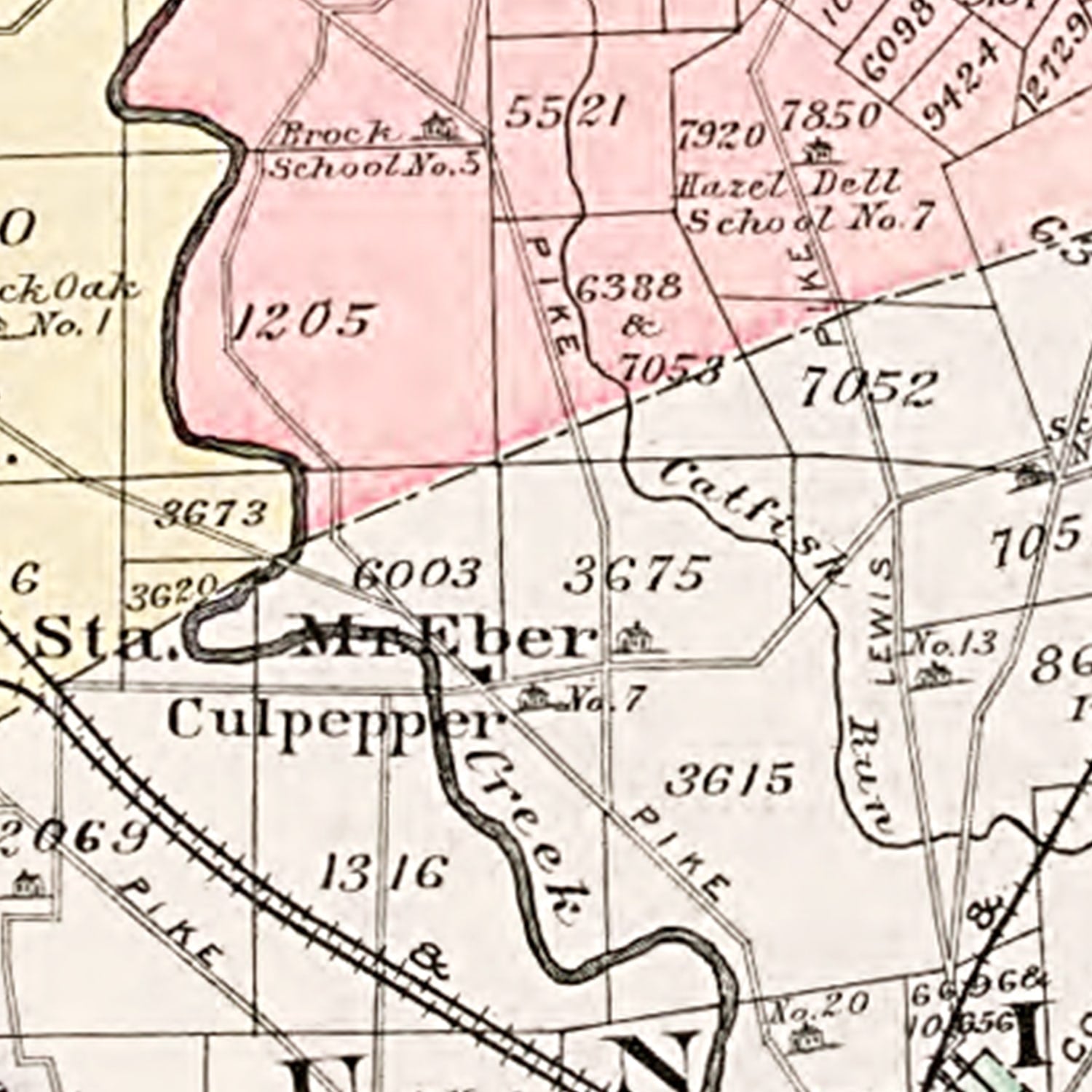Vintage Map of Fayette County, Ohio 1913