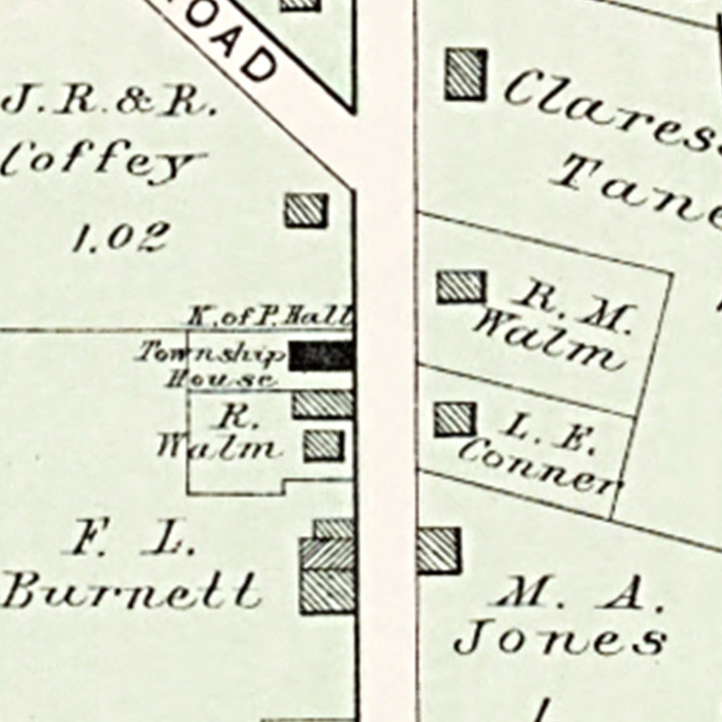 Vintage Map of Buena Vista, Ohio 1913