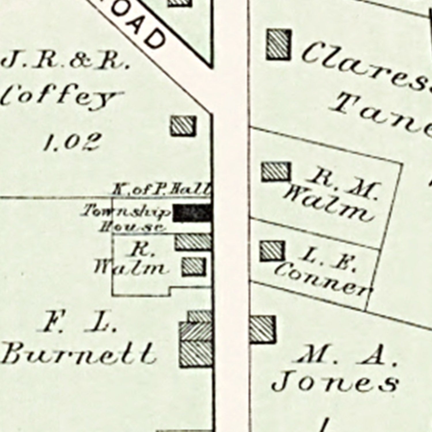Vintage Map of Buena Vista, Ohio 1913