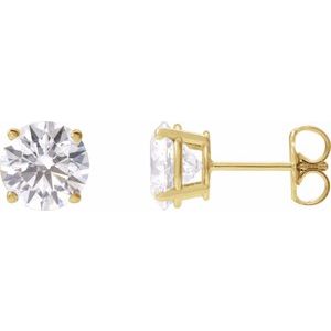 14K Yellow Gold 2 1/2 CTW Lab-Grown Diamond Earrings